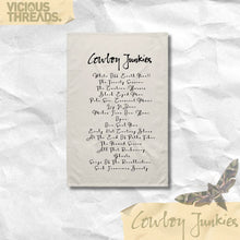 Load image into Gallery viewer, Cowboy Junkies Discography Tea Towel
