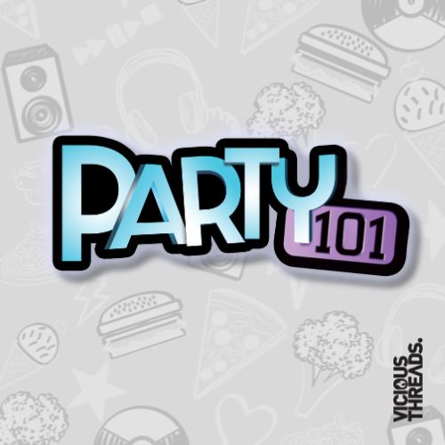 PARTY 101 LOGO DIE CUT STICKER – viciousthreadsstore
