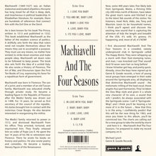 Load image into Gallery viewer, MACHIAVELLI AND THE FOUR SEASONS  - A DIFFERENT COLOURED VINYL
