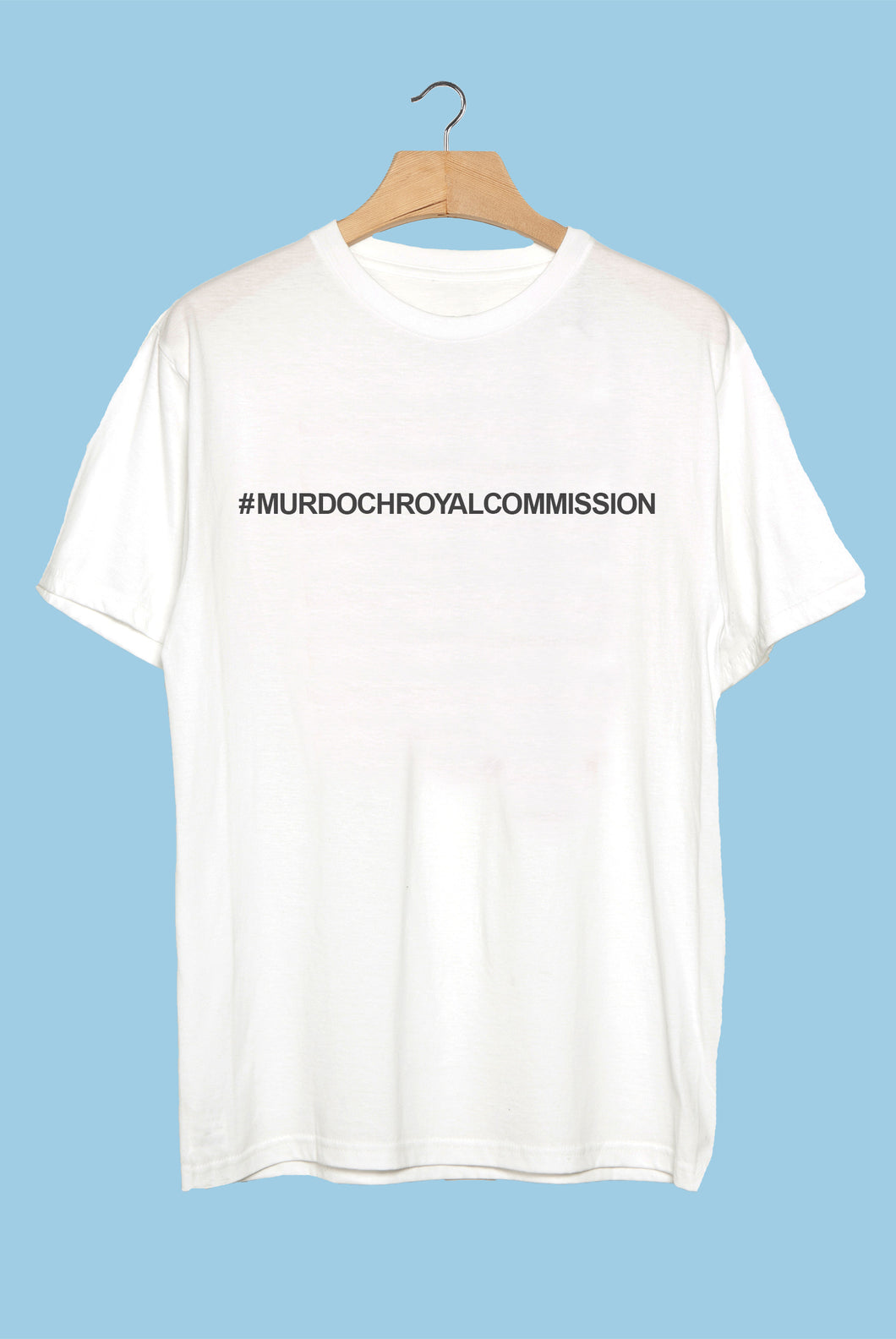 #MurdochRoyalCommission T-Shirt - Black on White