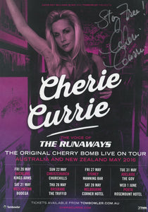 Cherie Currie Signed Poster 2015