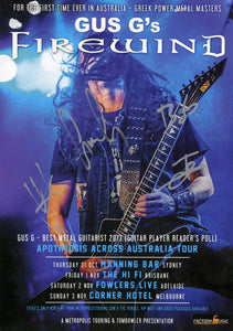 Gus G's Firewind Signed Poster 2013