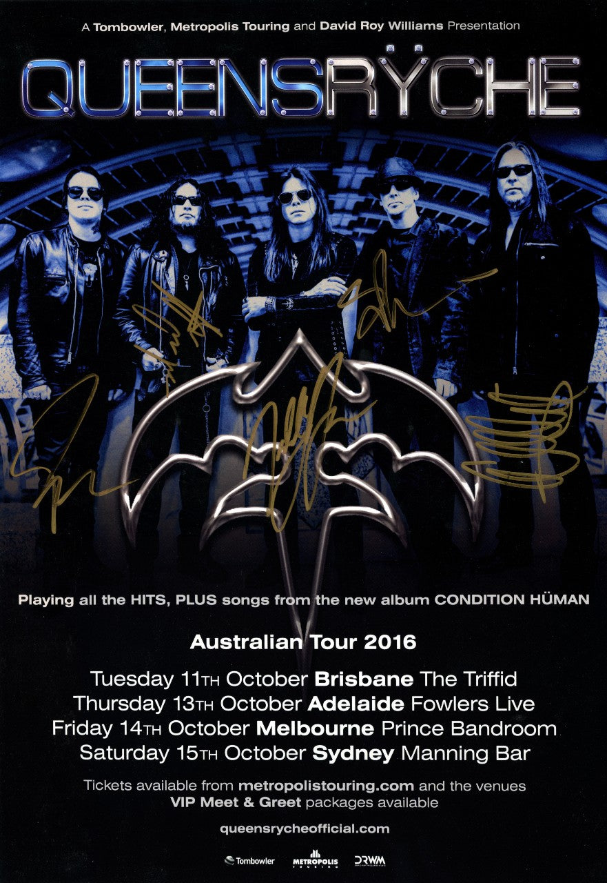 Queensryche Signed Poster 2016