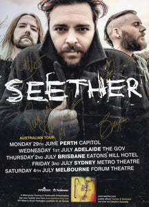 Seether Signed Poster 2015