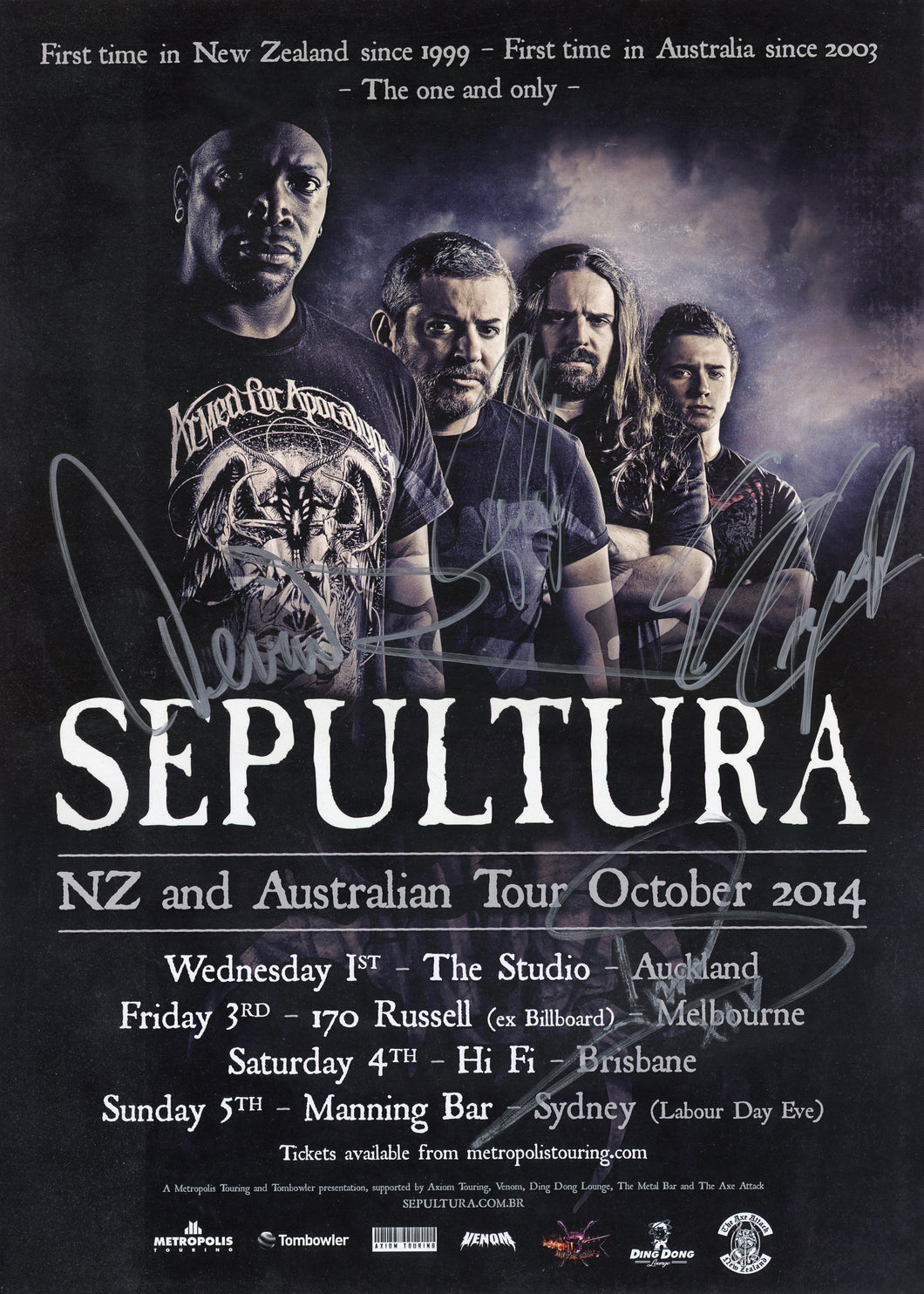 Sepultura Signed Poster 2014